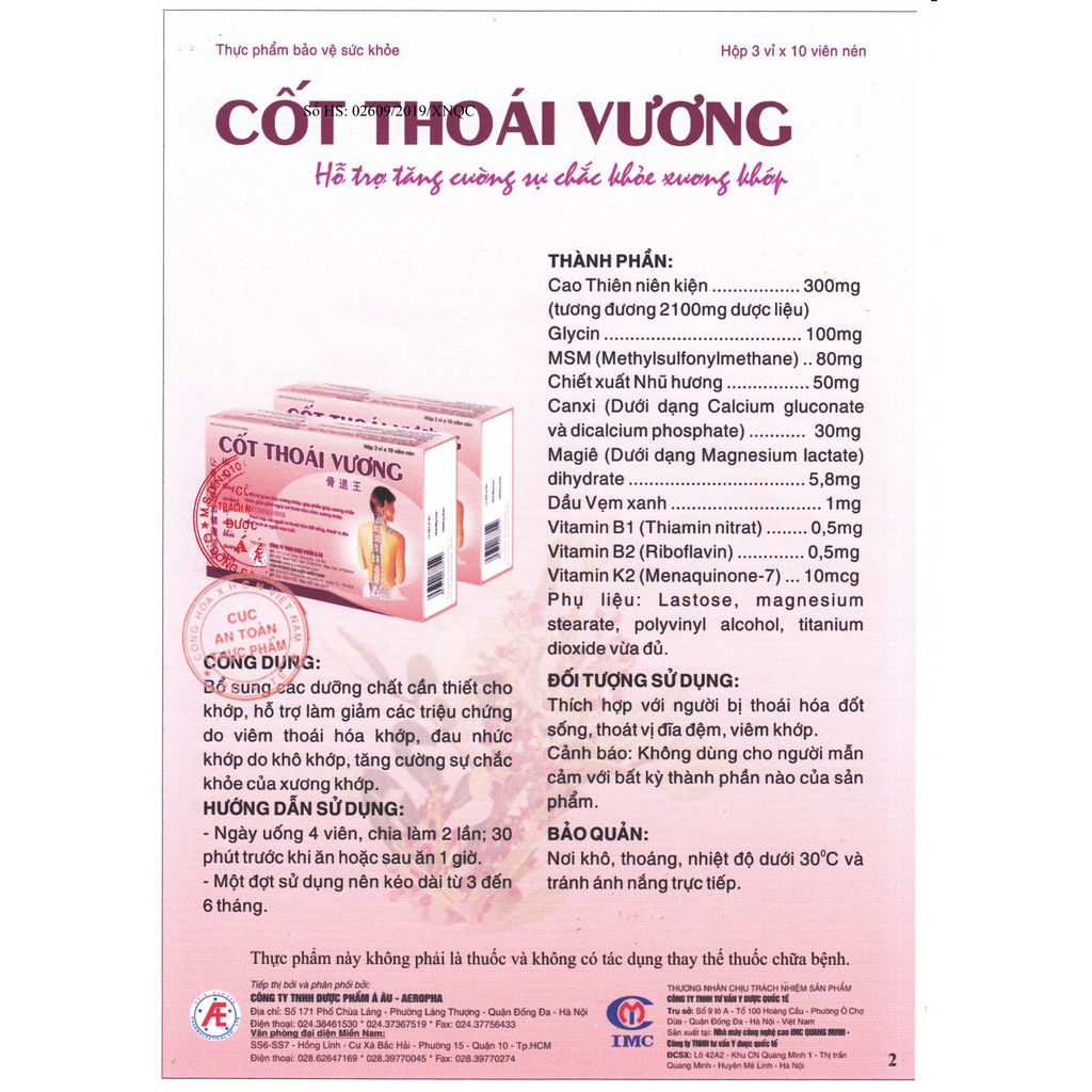 CỐT THOÁI VƯƠNG⚡chính hãng⚡mua 6h tặng 1h⚡- Hỗ trợ xương khớp, giảm thoái hóa, đau vai gáy từ thảo dược