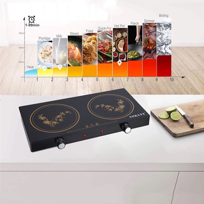 Bếp Hồng Ngoại Đôi Mặt Kính Cao Cấp Chính Hãng SOKANY