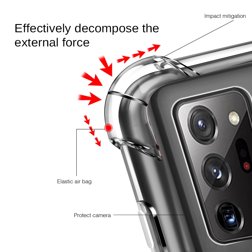 Ốp điện thoại silicon mềm trong suốt dành cho Samsung Galaxy Note 20 Ultra Note20 Note 20Ultra Not 20 Ultra