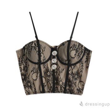 Áo Lót Hai Dây Nâng Ngực Cài Nút Trước Lấp Lánh Cho Nữ