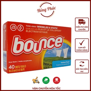 Giấy thơm quần áo Bounce Mỹ hộp 40 tờ 80 tờ 120 tờ Giấy xả thơm và làm mềm vải