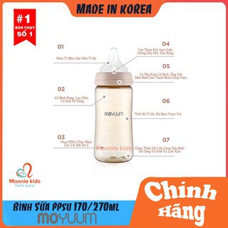�Có Sẵn� Bình sữa Moyuum 170ml - 270ml