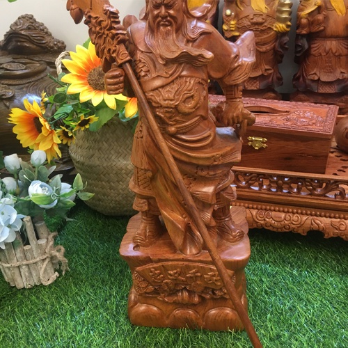 Tượng Quan Công Cao 40cm Gỗ Hương