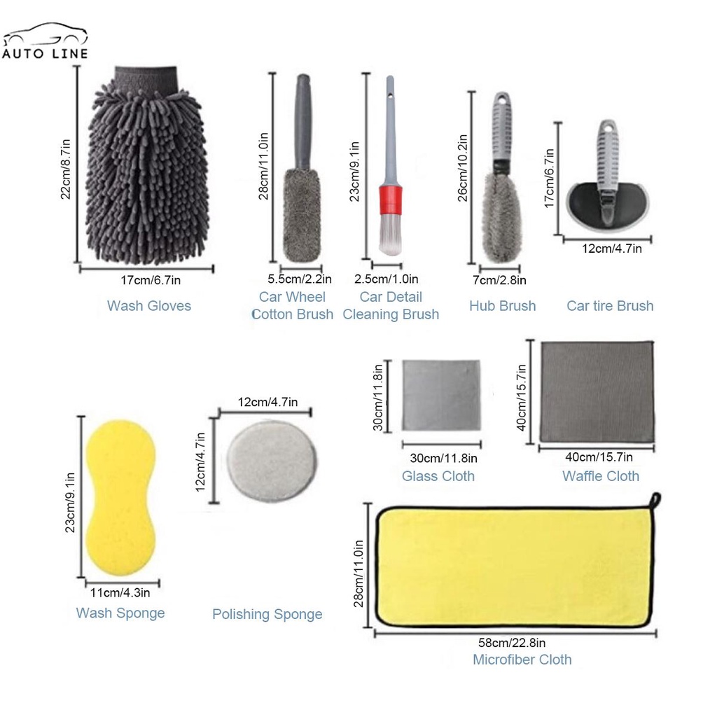 12 Dụng Cụ Vệ Sinh Xe Hơi Tiện Lợi SHOPCYC3621
