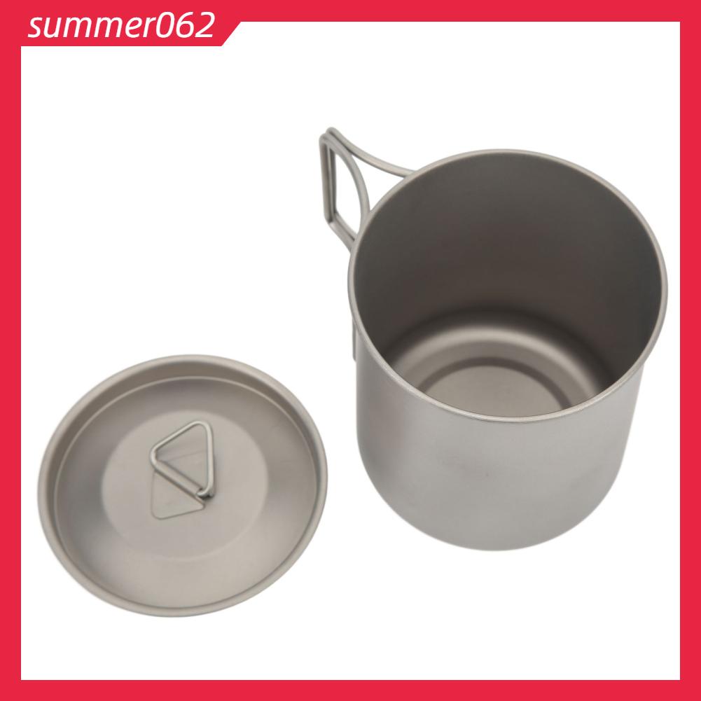 Summer062 Cắm trại Cốc cà phê có thể gập lại Tay cầm Thiết kế nhân bản di động Hợp kim nhôm Công suất lớn nấu ăn ngoài trời