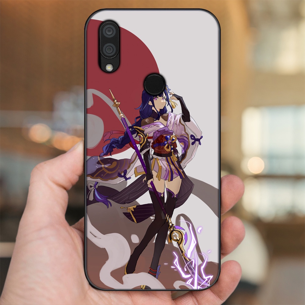 Ốp lưng Xiaomi Redmi 7 viền đen in hình Raiden Shogun Genshin Impact