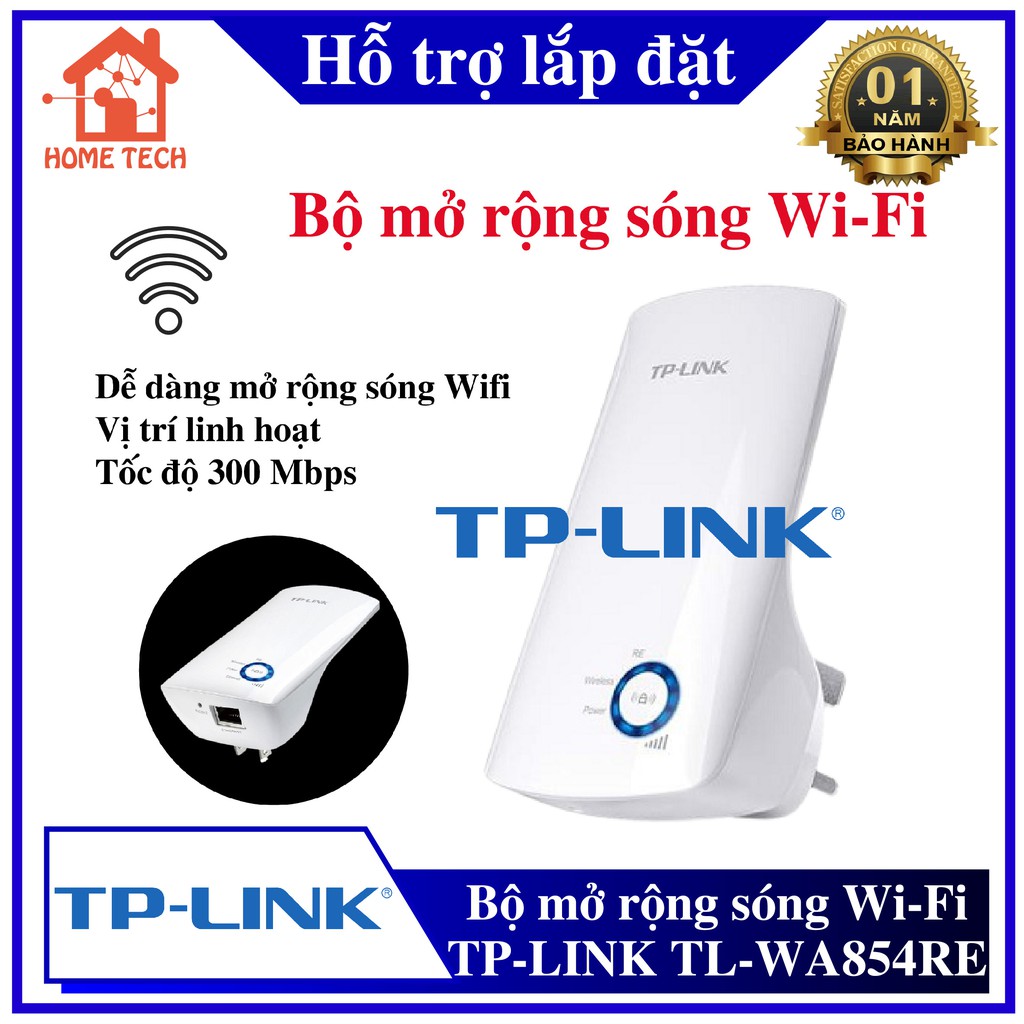 Bộ mở rộng sóng Wi-Fi tốc độ 300Mbps TP-LINK TL-WA854RE