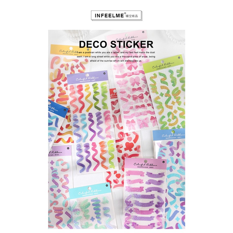 Bộ 10 hình dán trang trí màu laser sáng tạo