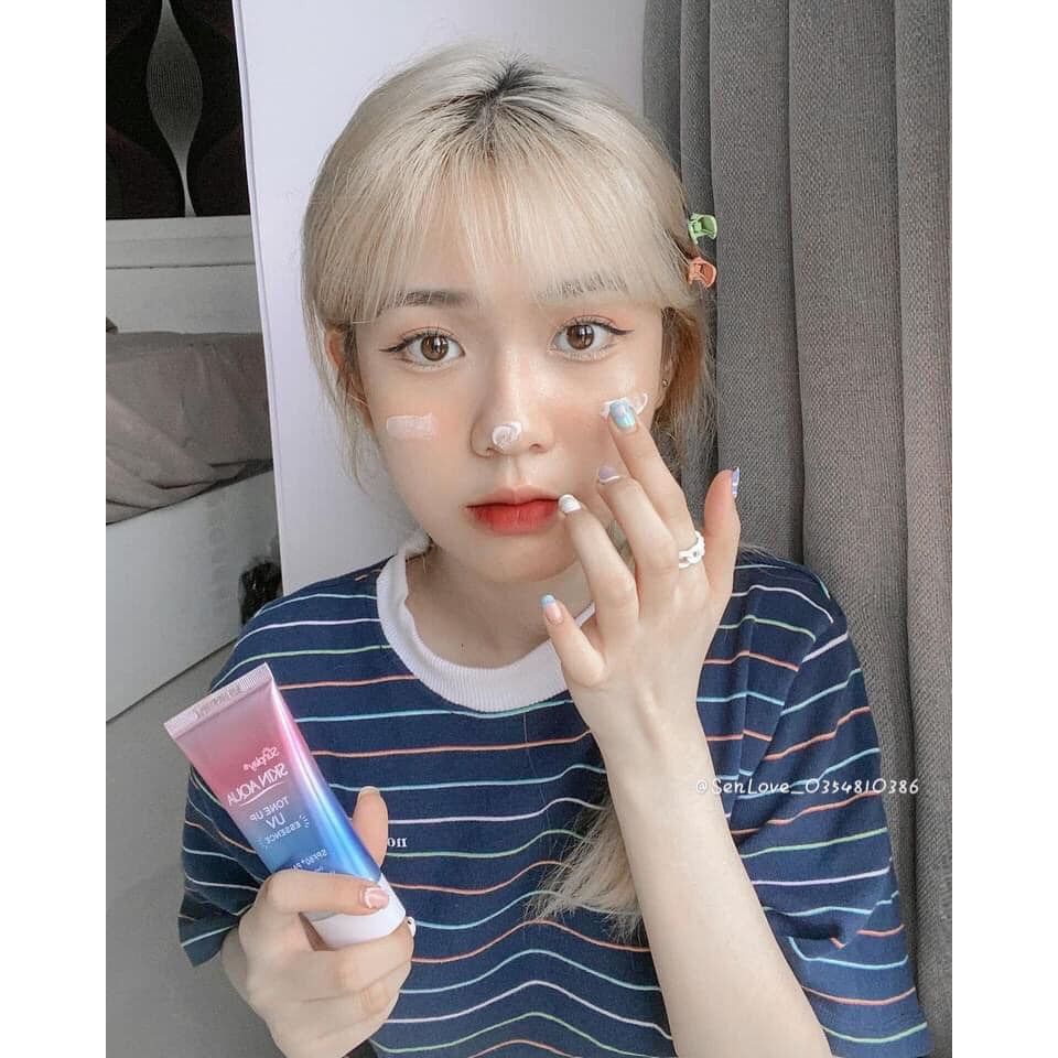 Kem chống nắng NÂNG TONE 𝗦𝘂𝗻𝗽𝗹𝗮𝘆 𝗦𝗸𝗶𝗻 𝗔𝗾𝘂𝗮 𝗧𝗼𝗻𝗲 𝗨𝗽 𝗨𝗩 𝗘𝘀𝘀𝗲𝗻𝗰𝗲 𝗦𝗣𝗙𝟱𝟬+/𝗣𝗔++++(50g) | BigBuy360 - bigbuy360.vn