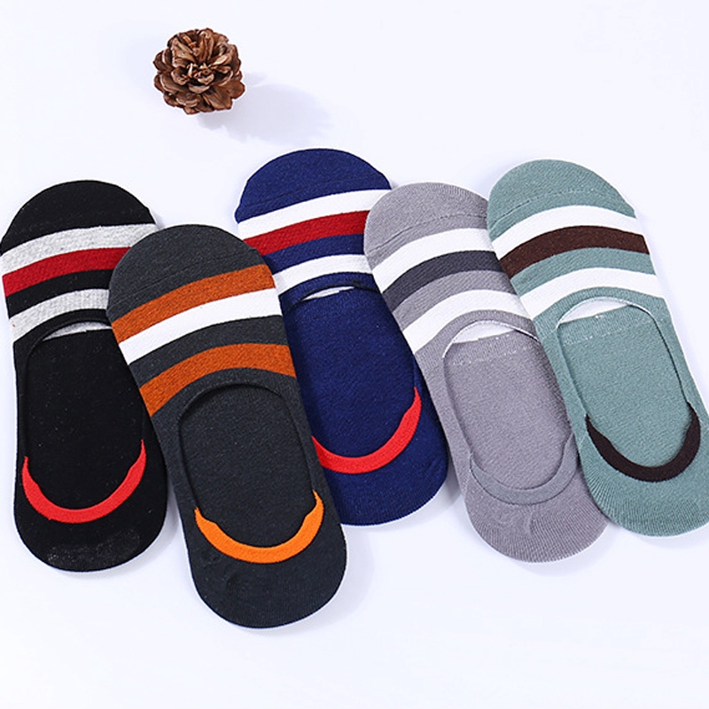 Vớ cotton kẻ sọc cá tính thời trang mùa hè cho nam