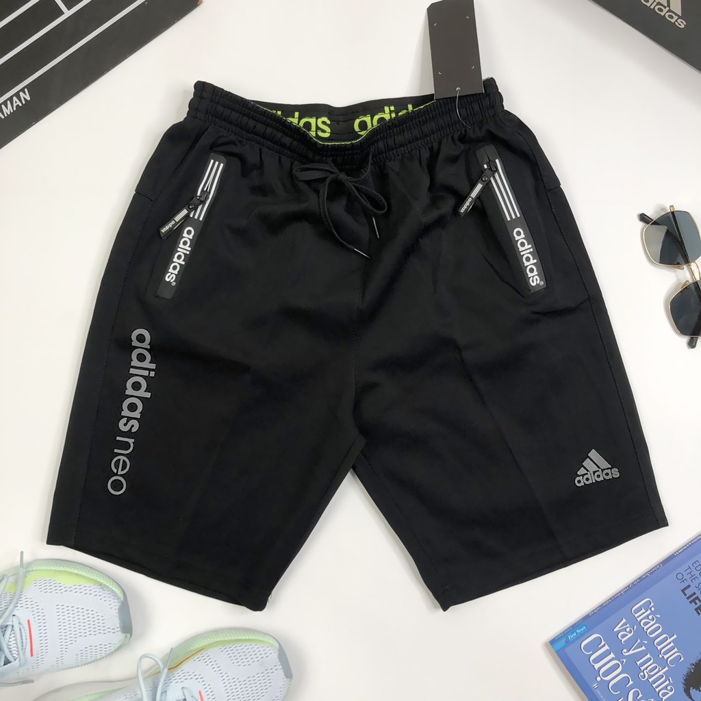 Quần sọt nam cao cấp đẹp Q22 quần short nam giá rẻ đùi nam lưng thun adidas có size lớn cho người mập big size