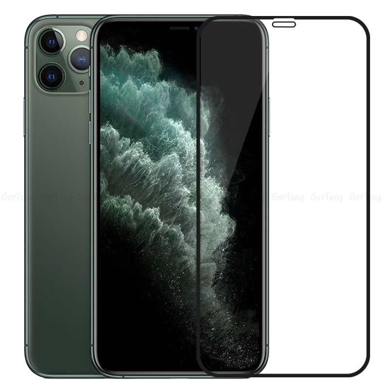 Kính cường lực đen toàn màn hình cho iPhone 11 Pro X XS Max XR 6 6S 7 8 Plus