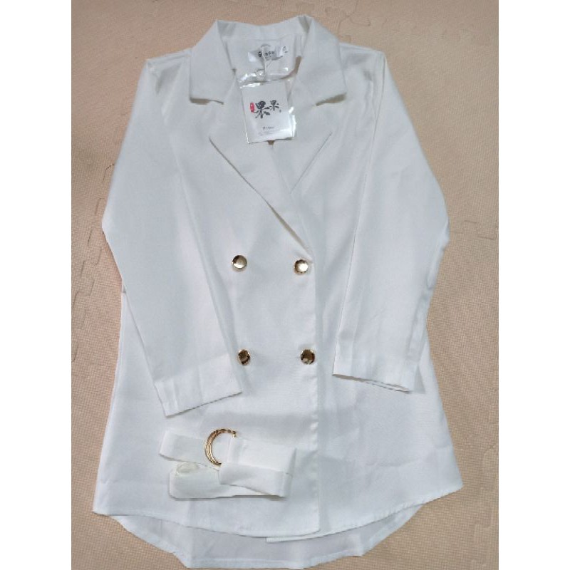 Ảnh thật 4 hình cuối-Đầm sơ mi cổ vest thời trang Ulzzang