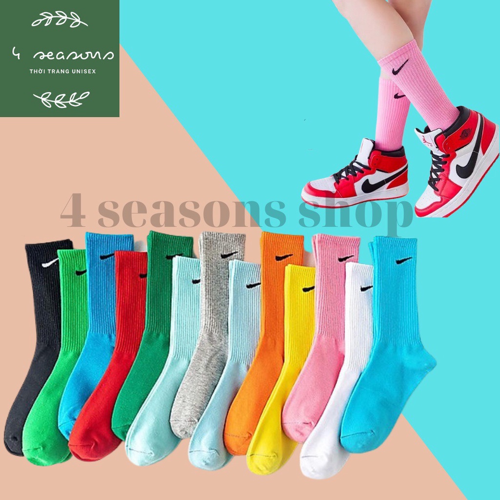 Tất cổ cao nam nữ dệt kim cao cấp, Sỉ SLL vớ cao cổ diệt khuẩn khử mùi thấm hút tốt