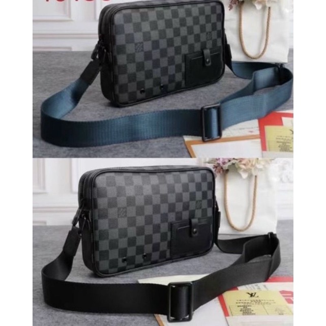 Túi đeo chéo nam LV cao cấp  hàng super vip sz24cm phom chuẩn có mã code kèm túi vải hóa đơn