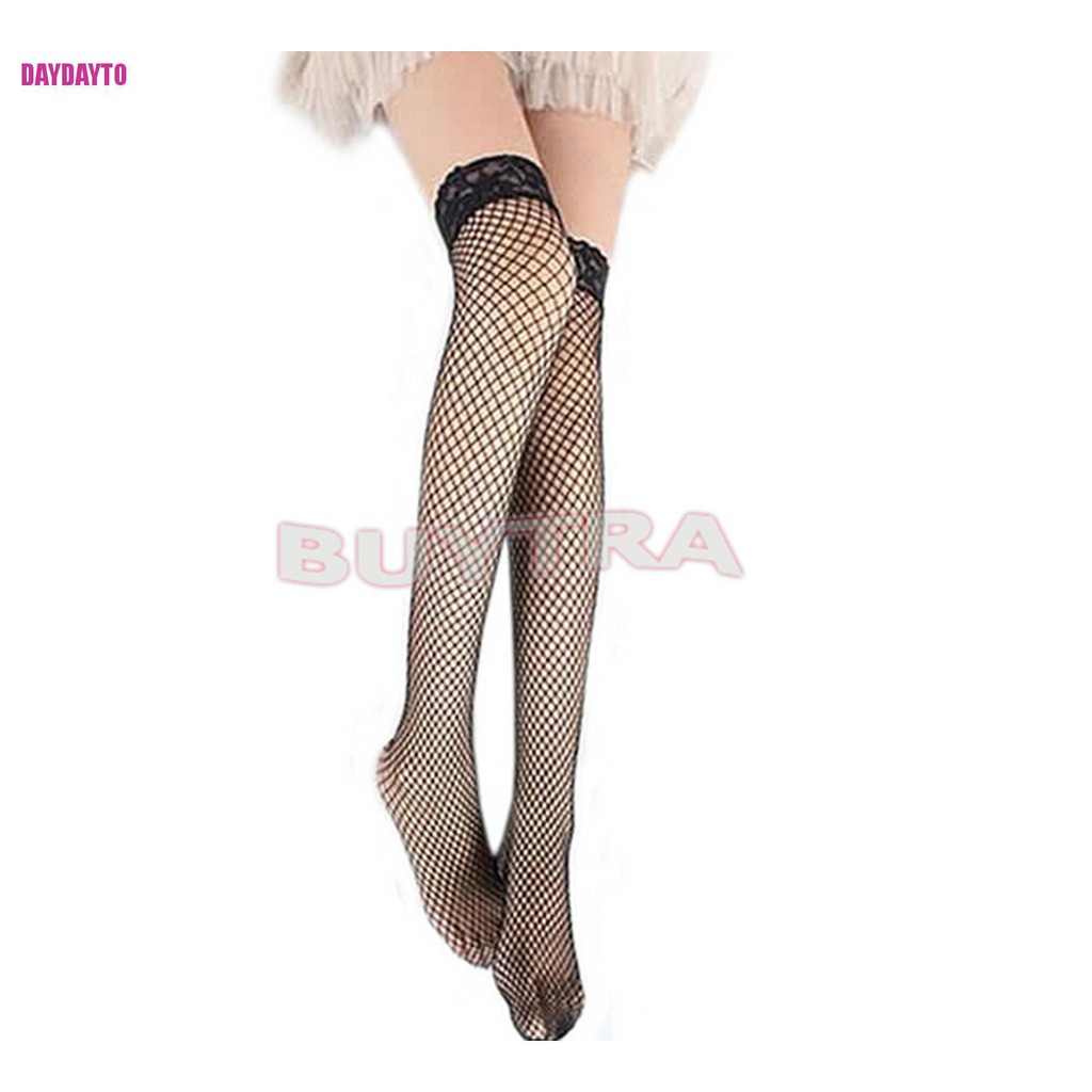 [DAYDAYTO] Vớ Lưới Dài Cao Qua Gối Phối Ren Quyến Rũ Cho Nữ