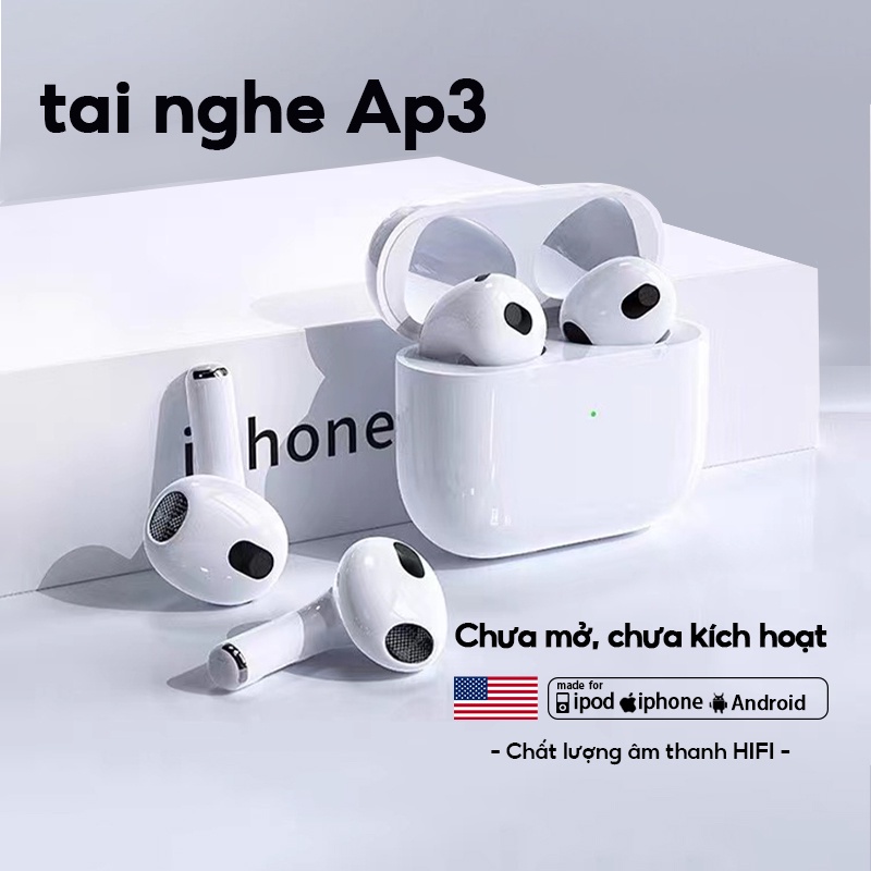 【Bh 12 Tháng】Tai nghe bluetooth ko dây AP-3 tai nghe ko dây bản quốc tế -Tự động kết nối -Cho IOS Và Android