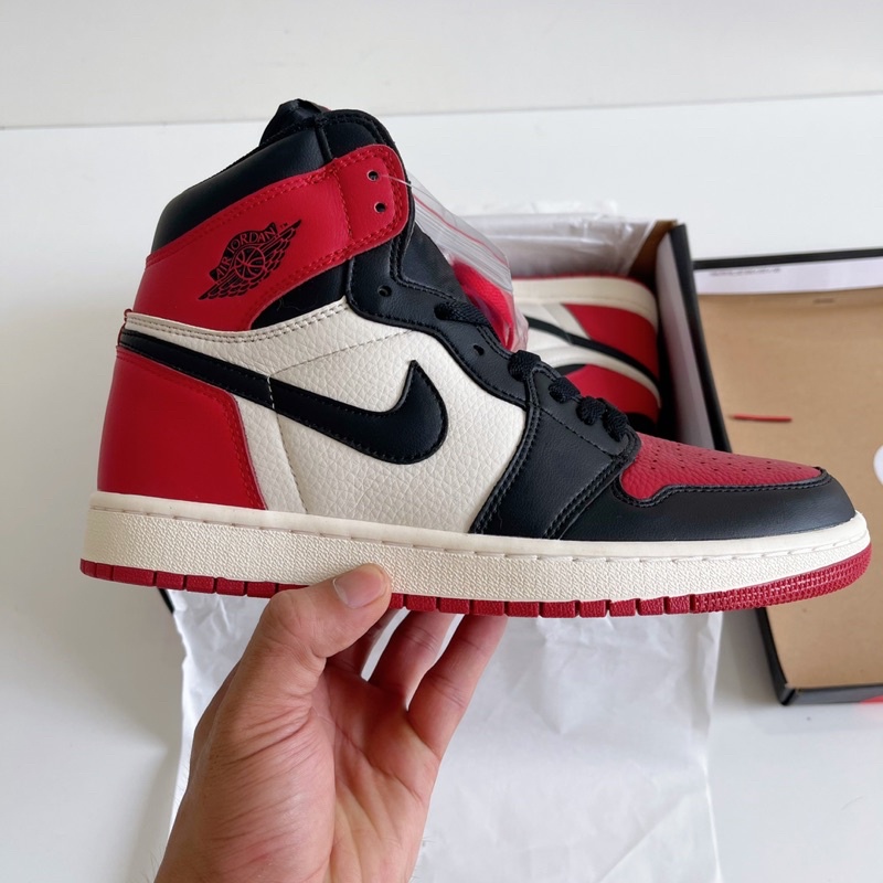 Giày Jordan Cổ Cao | Giày Sneaker Jordan 1 Retro High Bred Toe Bản chuẩn đẹp