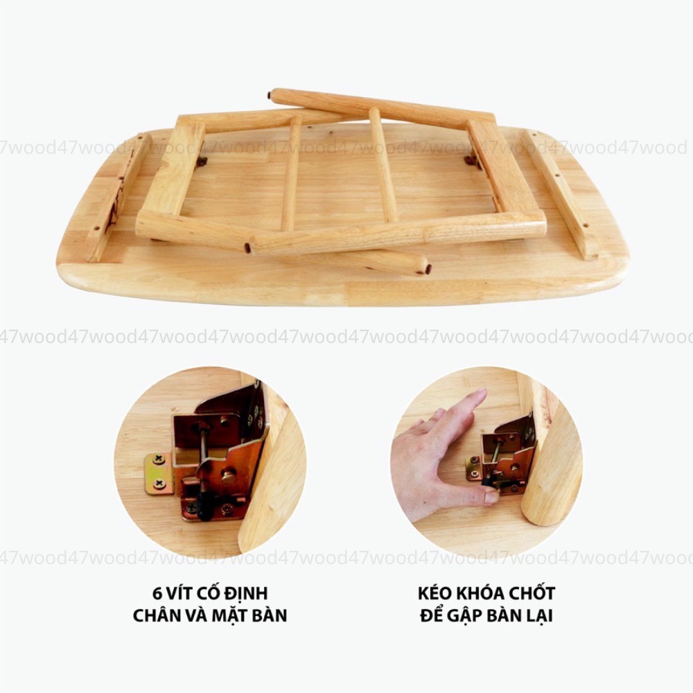 Bộ 4 cái bản lề chân bàn gấp gọn - Phụ kiện gấp gọn chân bàn 47wood