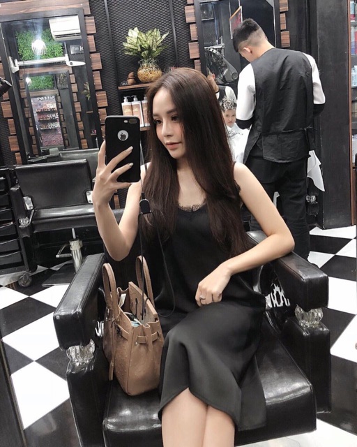 VÁY XUÔNG BÁO 2 DÂY VIỀN REN MS11029 | BigBuy360 - bigbuy360.vn