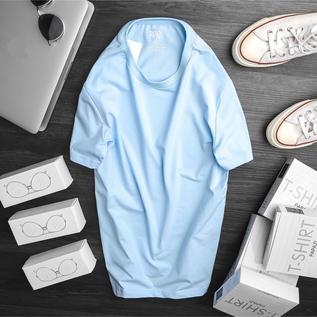 Áo thun nam vải cotton trơn, thiết kế basic phong cách trẻ trung khỏe khoắn, co giãn 4 chiều - PAPAZI | BigBuy360 - bigbuy360.vn