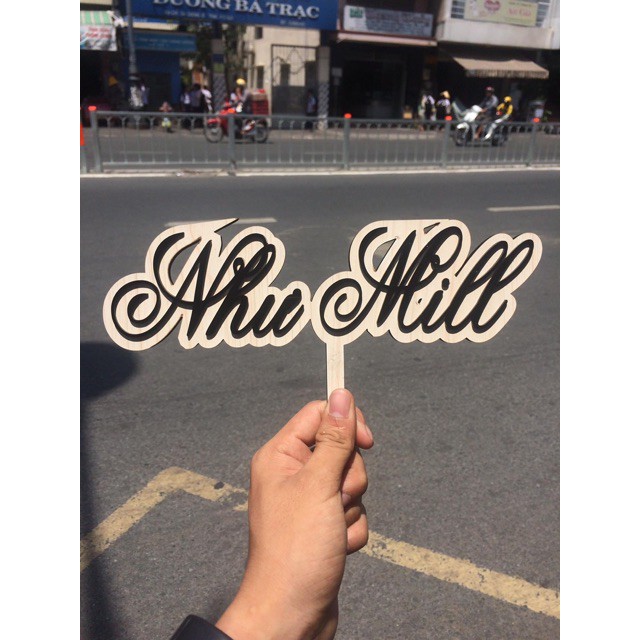 Bảng Gỗ Tên Shop - Bảng Cầm Tay - Bảng Chụp Ảnh Sản Phẩm Quảng Cáo