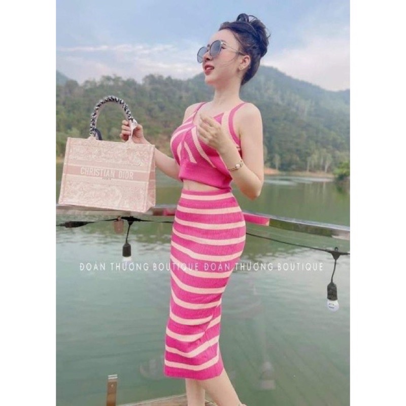 SÉT LEN 2 DÂY KẺ HỒNG SEXY QC MS19882