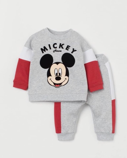 Bộ nỉ da cá HM Mickey