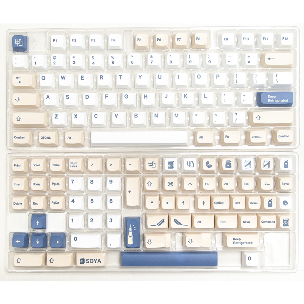 144 phím Soyamilk Keycaps XDA Profile PBT Dye Sub Bàn phím cơ Keycap