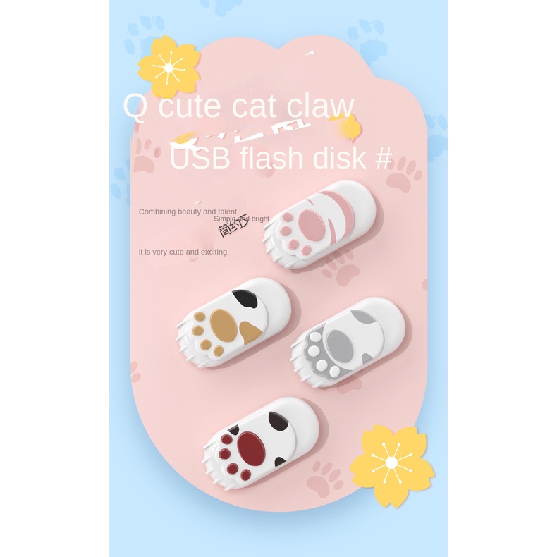 Usb 2.0 2.0 4GB 8GB 16GB 32GB 64GB Tốc Độ Cao Hình Móng Mèo Hoạt Hình Cho Máy Tính