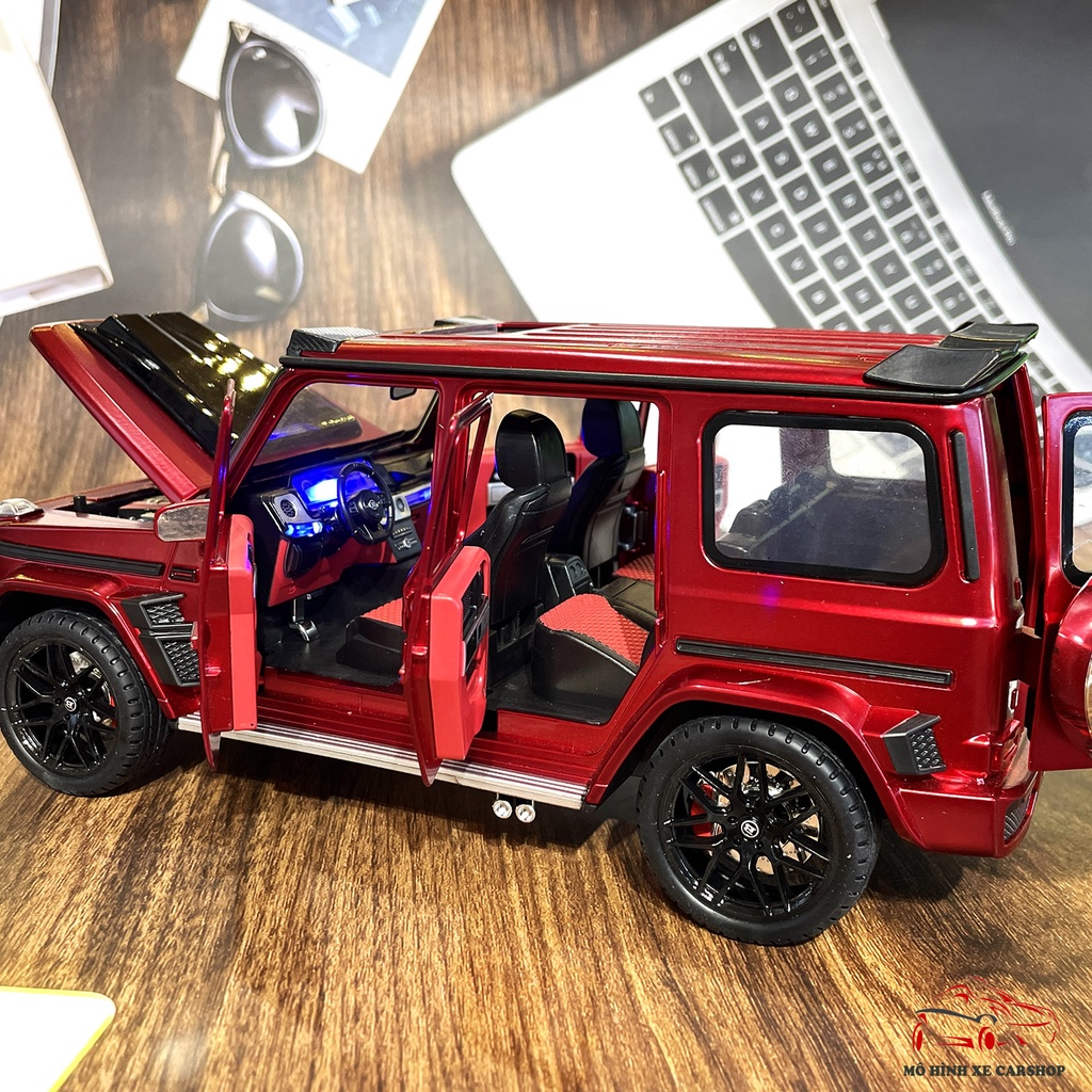 Mô hình xe ô tô hợp kim Mercedes-Benz G700 Brabus tỉ lệ 1:18 hãng Weituo Carshop màu đỏ