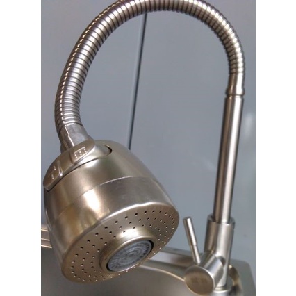 Vòi Rửa Bát, Rửa Chén Inox 304 Chén Bẻ Cao Cấp Loại Gắn Tường hoặc Gắn Chậu Inox, Đầu Vòi 2 Chế Độ Xả Loại Tốt Giá Rẻ.