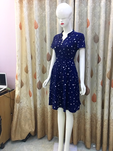 New Đầm xòe sao cổ tàu thời trang V231 | BigBuy360 - bigbuy360.vn