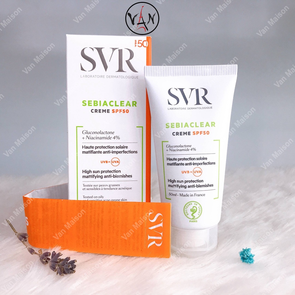 Kem chống nắng giảm mụn SVR sebiaclear creme spf 50+ 40ml