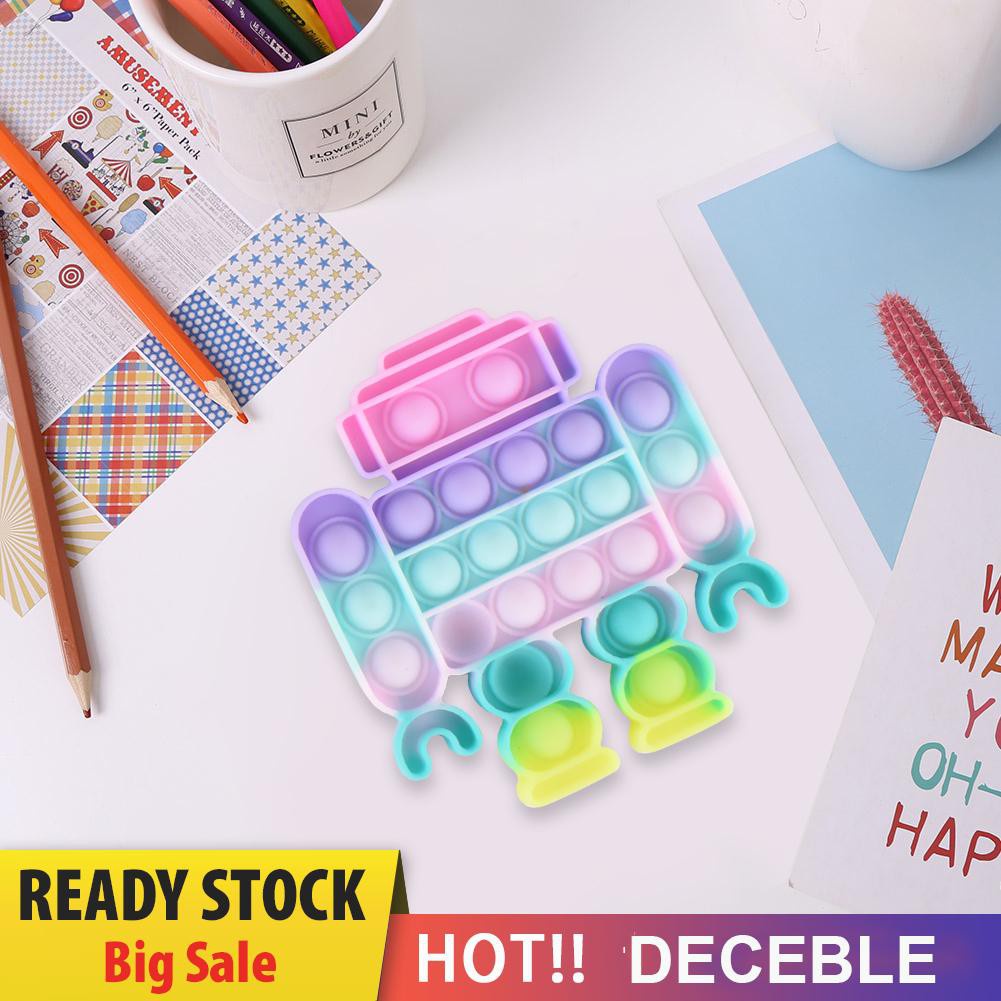 Pop It Fidget Đồ chơi Robot Push Bubble Fidget Sensory Đồ chơi Stress Relieve Đồ chơis Rainbow Macaron