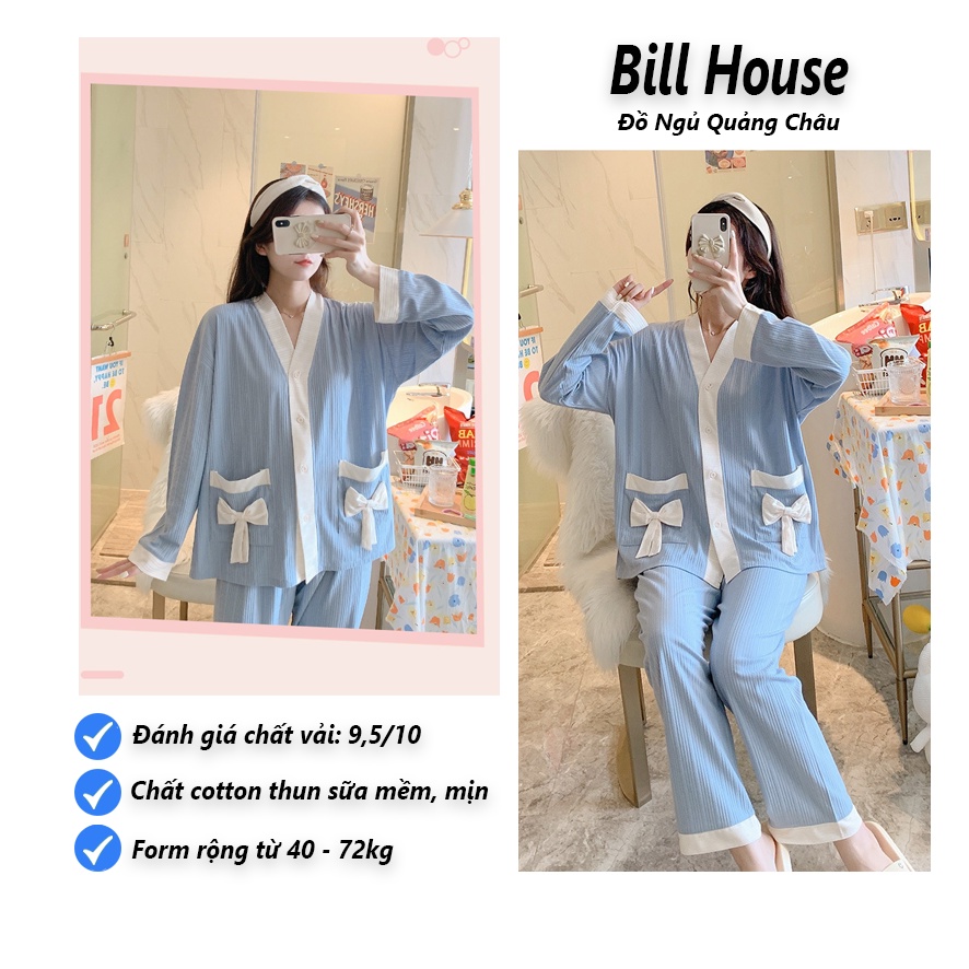 Đồ Bộ Nữ Pijama Tay Dài Quần Dài Cực Xinh TD07 | BigBuy360 - bigbuy360.vn