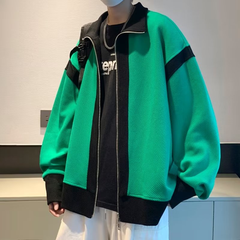 Áo Khoác Bóng Chày nam Thời Trang Xuân Thu thời trang áo cardigan len unisex phong cách Hàn Quốc varsity jacket from rộng áo cardigan nam