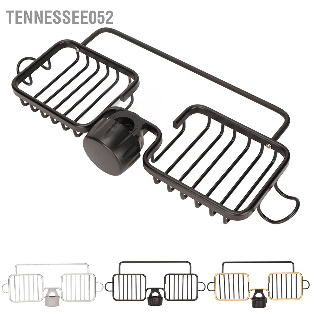 Tennessee052 Kệ lưu trữ vòi bằng nhôm nhựa hai ngăn với thanh treo khăn cho phòng tắm nhà bếp bọt biển