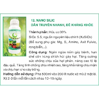 CHẾ PHẨM NANO SILIC VBIO HLC ( tem mới) 500ml