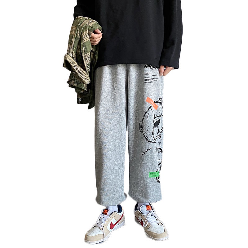 Quần Jogger Thể Thao Dây Rút Eo Co Giãn In Hình Hoạt Hình size M-8XL Cho Nam