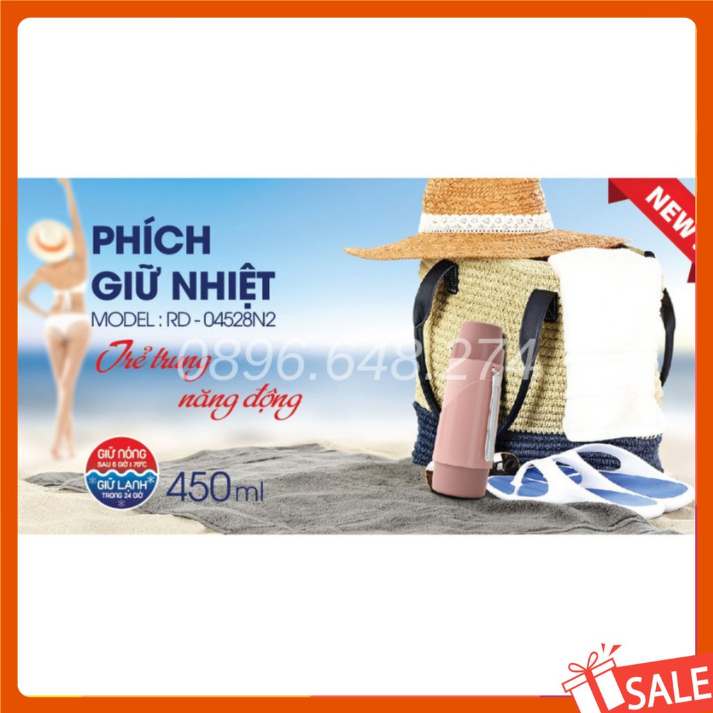 [Trợ giá] Phích Nước Mini Rạng Đông 450ml - Phích Giữ Nhiệt Rạng Đông Bình Giữ Nhiệt Giữ Nóng Tới 12 Giờ