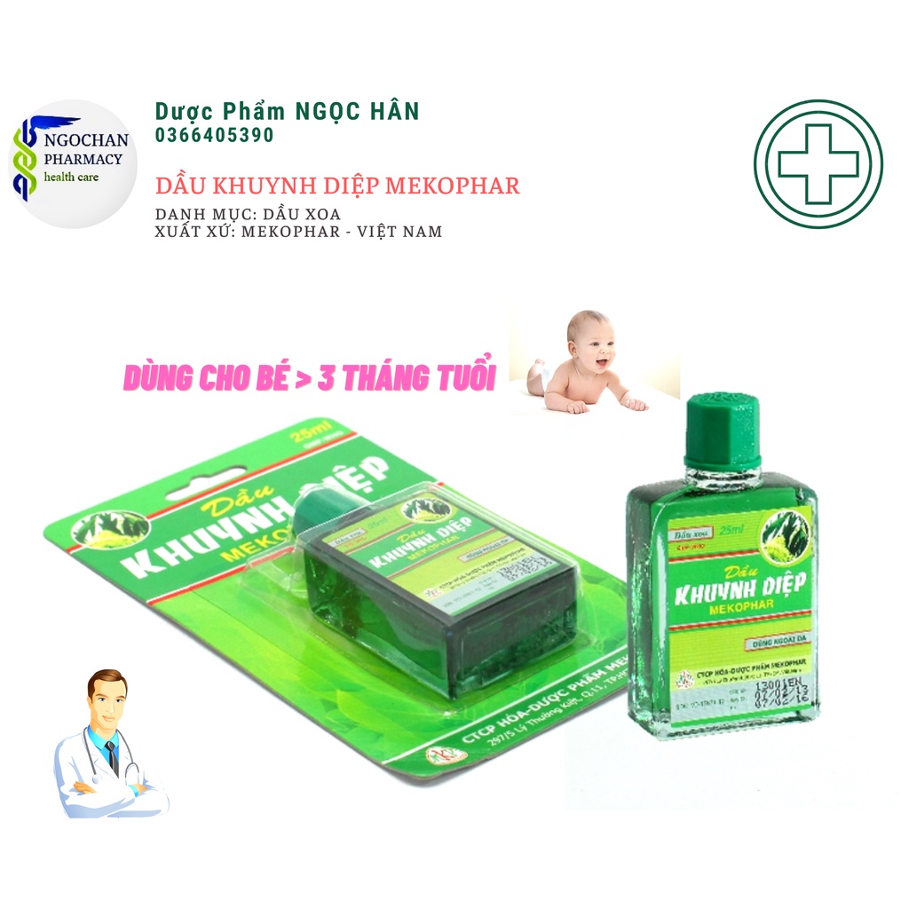 Dầu Khuynh Diệp Cho Bé Và Người Lớn| Chai 25ml| Mekophar