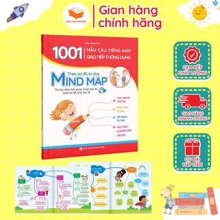 Sách - 1001 Mẫu Câu Tiếng Anh Giao Tiếp Thông Dụng Theo Sơ Đồ Tư Duy Mind Map - Dành Cho Bé Từ 2 Đến 6 Tuổi