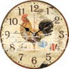 Đồng hồ treo tường hình chú gà trống phong cách Retro châu âu