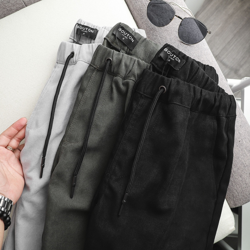 Quần Dài Kaki Túi Hộp Nam, Quần Jogger Kaki Túi Hộp Nam BOUTON Cargo 03 Màu Trơn JGBO0010 Form Slim 160STORE. | BigBuy360 - bigbuy360.vn