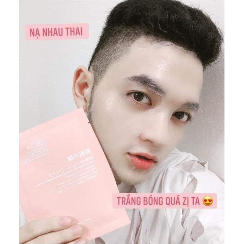 [Hộp 50 miếng] Mặt Nạ Nhau Thai Cừu Cuống Rốn Tế Bào Gốc Nhật Bản Rwine Beauty, Mặt nạ trắng da nhau thau cừu Nhật Bản