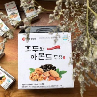 [DATE MỚI] SỮA HẠT HẠNH NHÂN, ÓC CHÓ, ĐẬU ĐEN, ĐẬU NÀNH - HÀN QUỐC (THÙNG 16 HỘP x 190ML)
