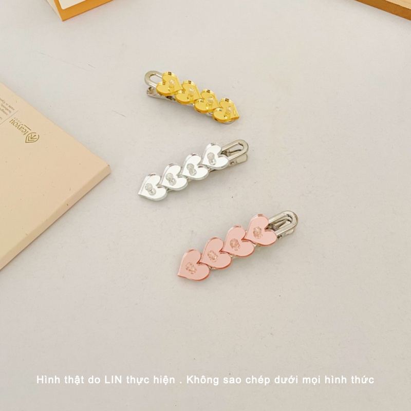 Kẹp Tóc Kẹp Mái Kim Loại Ánh Gương LIN