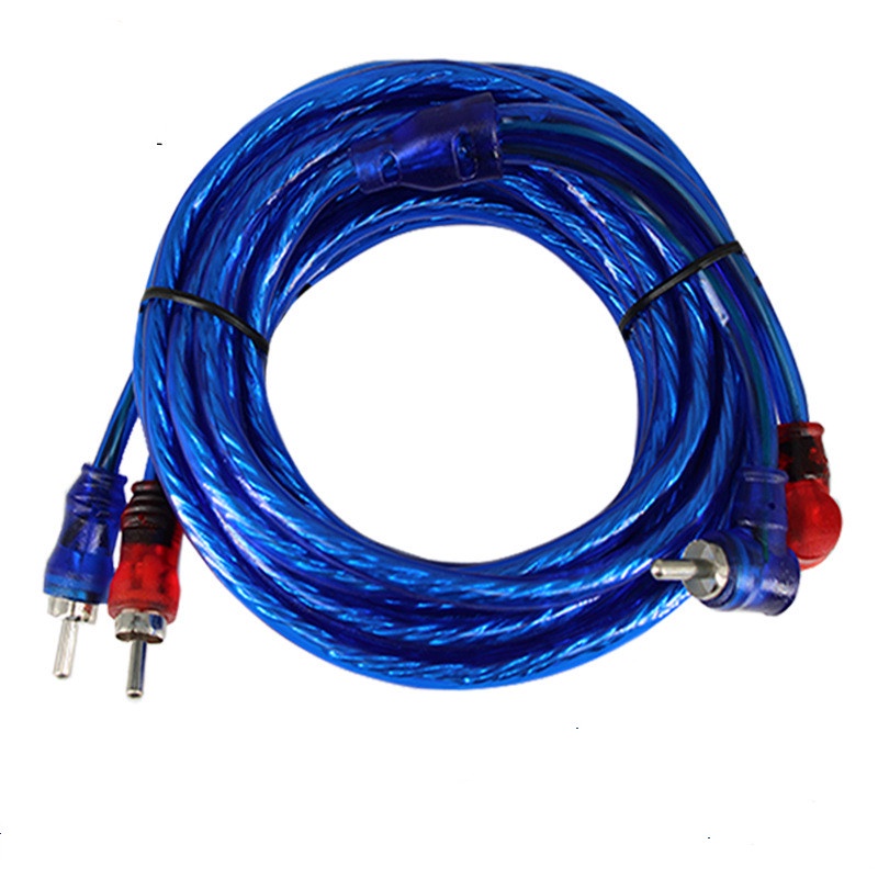 1PCS Cáp kết nối âm thanh nổi RCA trên xe hơi Đầu nối phích cắm nam siêu linh hoạt 1/3/5 M