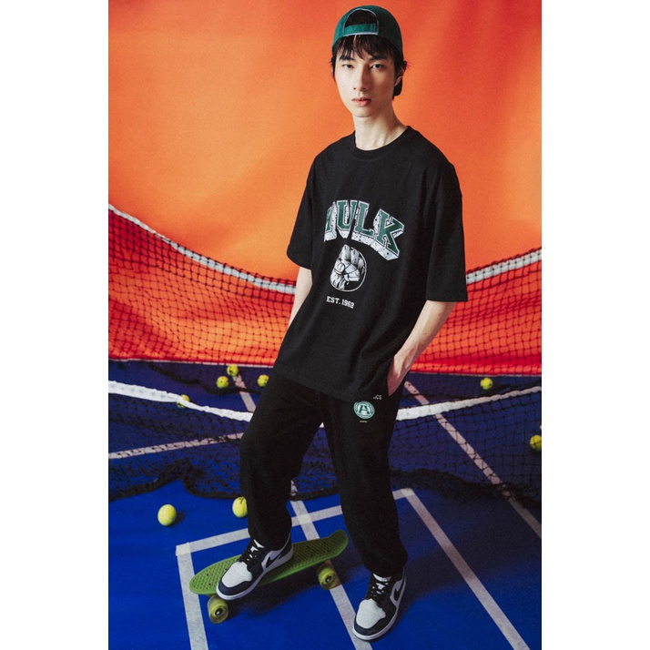Quần Jogger Unisex BOO Dáng Rộng Đinh Patch Logo Marvel BZL
